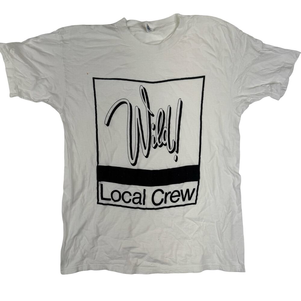Vintage 1989 Wild! Tour Local Crew T-Shirt | Spring Ford Tag | 90s Minimalist